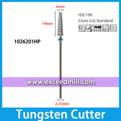 1026201HP-Cross Cut Standard Dental Laboratory Tungsten Carbide Cutter 2.35mm Shank