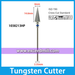 1038213HP-Cross Cut Standard Dental Laboratory Tungsten Carbide Cutter 2.35mm Shank