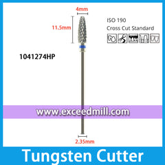 1041274HP-Cross Cut Standard Dental Laboratory Tungsten Carbide Cutter 2.35mm Shank