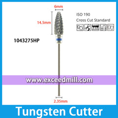 1043275HP-Cross Cut Standard Dental Laboratory Tungsten Carbide Cutter 2.35mm Shank