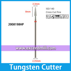 2008198HP-Cross Cut Fine Dental Laboratory Tungsten Carbide Cutter 2.35mm Shank