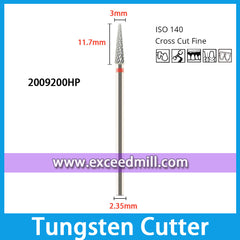 2009200HP-Cross Cut Fine Dental Laboratory Tungsten Carbide Cutter 2.35mm Shank