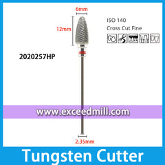 2020257HP-Cross Cut Fine Dental Laboratory Tungsten Carbide Cutter 2.35mm Shank