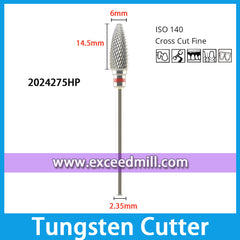 2024275HP-Cross Cut Fine Dental Laboratory Tungsten Carbide Cutter 2.35mm Shank