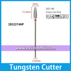 2032274HP-Cross Cut Fine Dental Laboratory Tungsten Carbide Cutter 2.35mm Shank