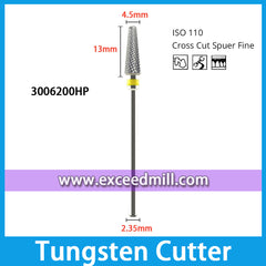 3006200HP-Cross Cut Super Fine Dental Laboratory Tungsten Carbide Cutter 2.35mm Shank