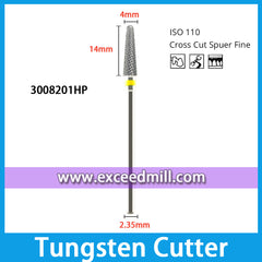 3008201HP-Cross Cut Super Fine Dental Laboratory Tungsten Carbide Cutter 2.35mm Shank