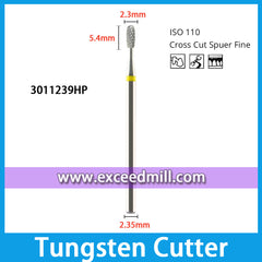 3011239HP-Cross Cut Super Fine Dental Laboratory Tungsten Carbide Cutter 2.35mm Shank