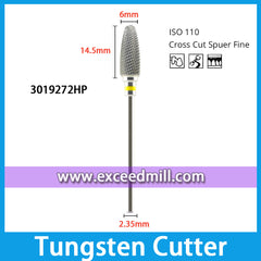 3019272HP-Cross Cut Super Fine Dental Laboratory Tungsten Carbide Cutter 2.35mm Shank