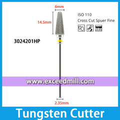 3024201HP-Cross Cut Super Fine Dental Laboratory Tungsten Carbide Cutter 2.35mm Shank