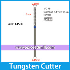 4001145HP-Diamond Cut with Prism Surface Dental Laboratory Tungsten Carbide Cutter 2.35mm Shank