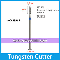 4004289HP-Diamond Cut with Prism Surface Dental Laboratory Tungsten Carbide Cutter 2.35mm Shank