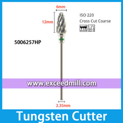 5006257HP-Cross Cut Coarse Dental Laboratory Tungsten Carbide Cutter 2.35mm Shank