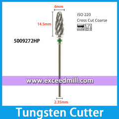 5009272HP-Cross Cut Coarse Dental Laboratory Tungsten Carbide Cutter 2.35mm Shank