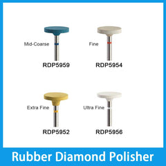 Dental Rubber Diamond Polisher for High-gloss Polishing Zirconia Porcelain-RDP5959, RDP5954, RDP5952, RDP5956