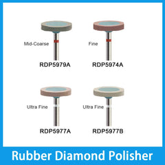 Dental Rubber Diamond Polisher for High-gloss Polishing Zirconia Porcelain-RDP5979A, RDP5974A, RDP5977A, RDP5977B