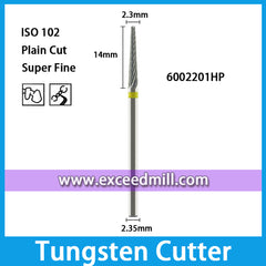 6002201HP-Plain Cut Super Fine Dental Laboratory Tungsten Carbide Cutter 2.35mm Shank