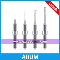 ARUM 5X-400/5X-300 4mm Shank Tools Carbide for Milling PMMA, PEEK, etc.