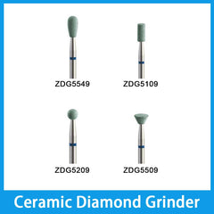 Dental Ceramic Diamond Grinder No Water Cooling Needed for Triming Zirconia, Glass Ceramic, Porcelain-ZDG5549, ZDG5109, ZDG5209, ZDG5509