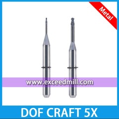 DOF CRAFT 5X CAD/CAM Tools Special for Milling Metal like Titanium, CoCr, etc.