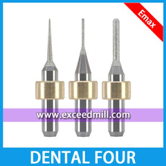 Dental Four DF400/DF600 6mm Shank Diamond Grinder Tools for Milling Lithium Disilicate, Glass Ceramics