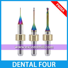 Dental Four DF400/DF600 6mm Shank Tools Special for PMMA, PEEK, to Avoid Sticking