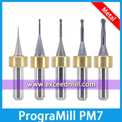 PrograMill PM7 CAD/CAM Tools 6mm Shank for Milling Titanium, CoCr