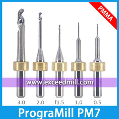 PrograMill PM7 CAD/CAM Milling Burs Special for PMMA, PEEK, Wax