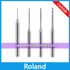 Roland CAD/CAM Carbide Tools Flat-End for Milling Zirconia, PMMA, PEEK, etc.