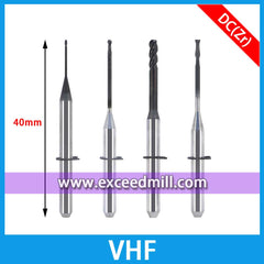 VHF CAD/CAM Tools 40mm Length with Diamond Coat Special for Milling Zirconia Disc