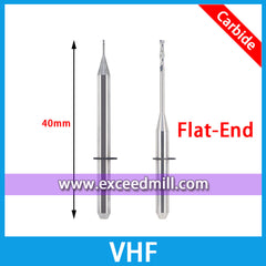 VHF 5axis Carbide Tools Flat-End for Milling Zirconia, Wax, PMMA, Soft Metal