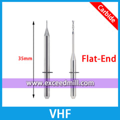 VHF 4axis Carbide Tools Flat-End for Milling Zirconia, Wax, PMMA, Soft Metal