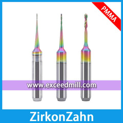 ZirkonZahn M1 Milling Burs 6mm Shank Special for PMMA, PEEK, to Avoid Sticking