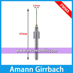 Amann Girrbach CAD/CAM Milling Burs Special for PMMA, PEEK, to Avoid Sticking