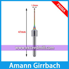 Amann Girrbach CAD/CAM Milling Burs Special for PMMA, PEEK, to Avoid Sticking