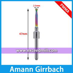 Amann Girrbach CAD/CAM Milling Burs Special for PMMA, PEEK, to Avoid Sticking