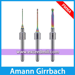 Amann Girrbach CAD/CAM Milling Burs Special for PMMA, PEEK, to Avoid Sticking