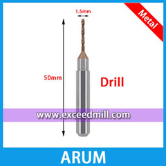 ARUM CAD/CAM 6mm Shank Drilling Tools for Machining Titanium, COCR