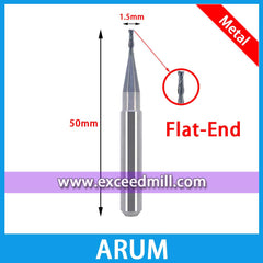 ARUM CAD/CAM 6mm Shank Tools Flat-End for Milling Titanium,COCR