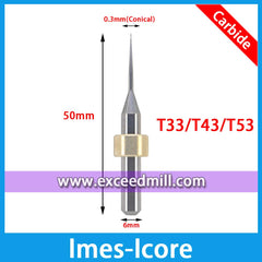 Fresas multipropósito Imes-Icore de 6mm de diámetro del vástago para fresado de circonio, cera, PMMA, etc.