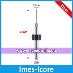 Outils CAD/CAM Imes-Icore avec tige de 3mm de diamètre pour disilicate de lithium, vitro-céramique