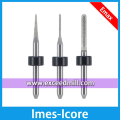 Outils CAD/CAM Imes-Icore avec tige de 3mm de diamètre pour disilicate de lithium, vitro-céramique