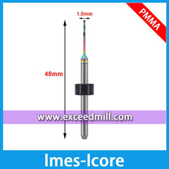 Fresas Imes-Icore de 3 mm de diámetro del vástago especiales para mecanizado de PMMA, PEEK, para evitar que se pegue