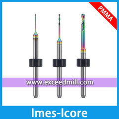 Fresas Imes-Icore de 3 mm de diámetro del vástago especiales para mecanizado de PMMA, PEEK, para evitar que se pegue