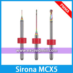 Sirona MCX5 CAD/CAM Milling Burs Special for PMMA, PEEK, to Avoid Sticking