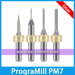 PrograMill PM7 CAD/CAM Diamond Grinder Tools for Milling Lithium Disilicate, Glass Ceramics