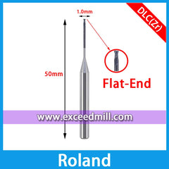 Flaches EndeRolandCAD/CAM-Werkzeuge speziell zum Fräsen von Zirkonoxidimplantaten