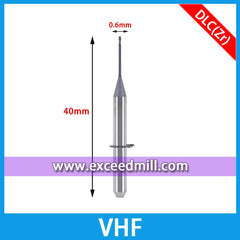 VHF CAD/CAM Milling Bur 40mm Length with DLC Coat for Zirconia Block