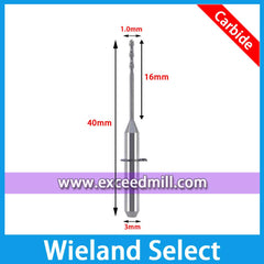 Outils polyvalents Wieland Select pour zircone, cire, PMMA, etc.