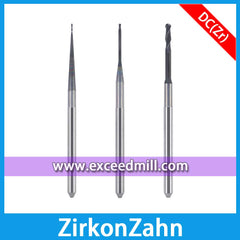 Outils CAD/CAM ZirkonZahn avec tige de 3mm de diamètre et revêtement diamant spécial pour zircone